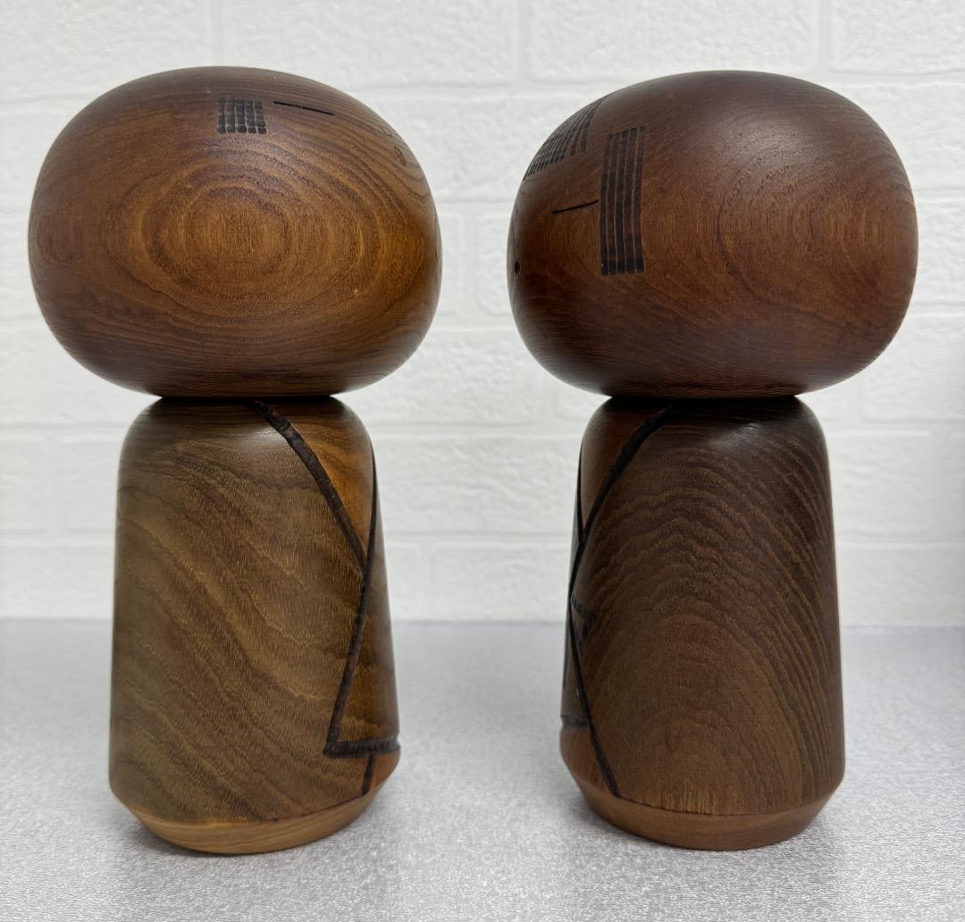 村上健一の創作こけし里童２体