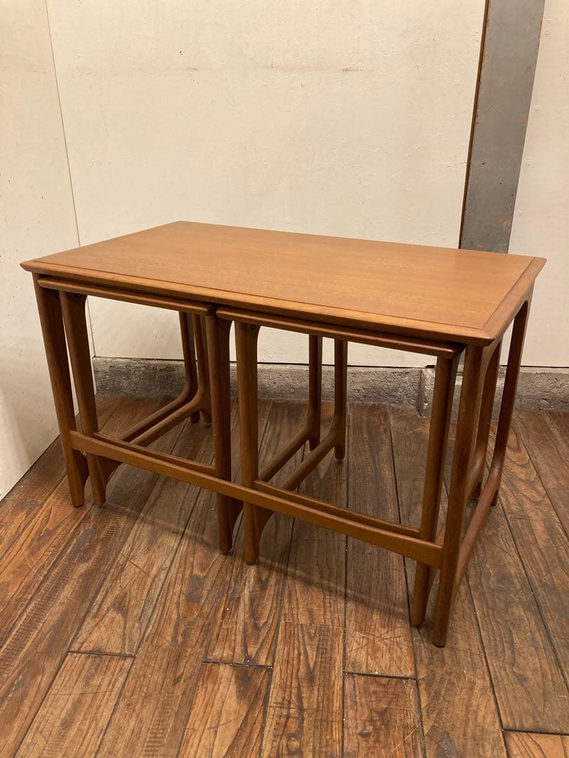 ヴィンテージ オールドマルニ チーク ネストテーブル 入れ子 北欧モダン