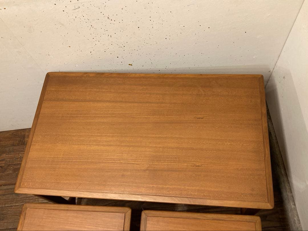 ヴィンテージ オールドマルニ チーク ネストテーブル 入れ子 北欧モダン