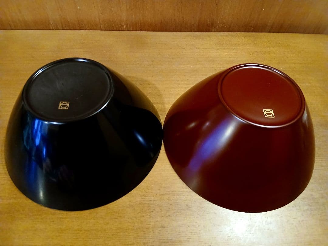 未使用　山田平安堂　合成漆器丼　漆塗り　2客セット
