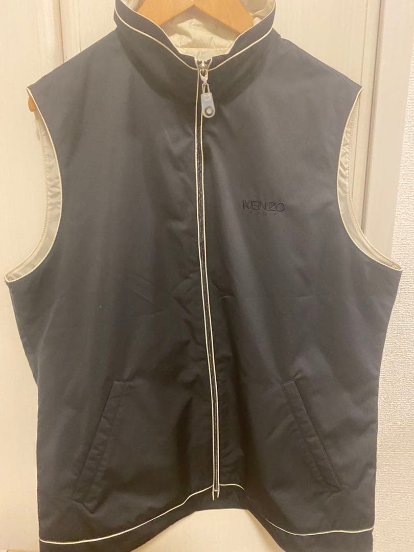 KENZO ゴルフ ベスト サイズ1 ブラック/ホワイト