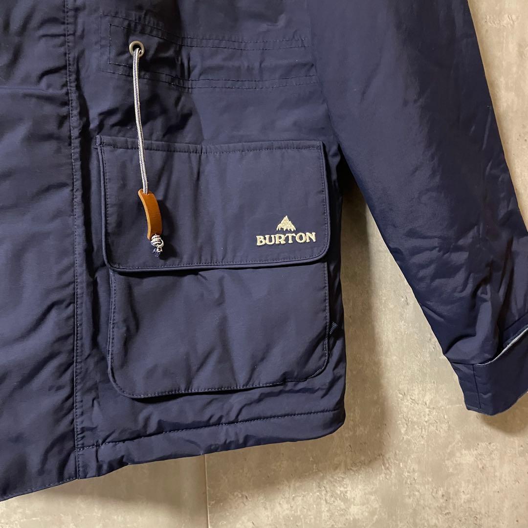 Burtonバートンスキーウェアスノーボードジャケットパーカーフード紺ネイビー白