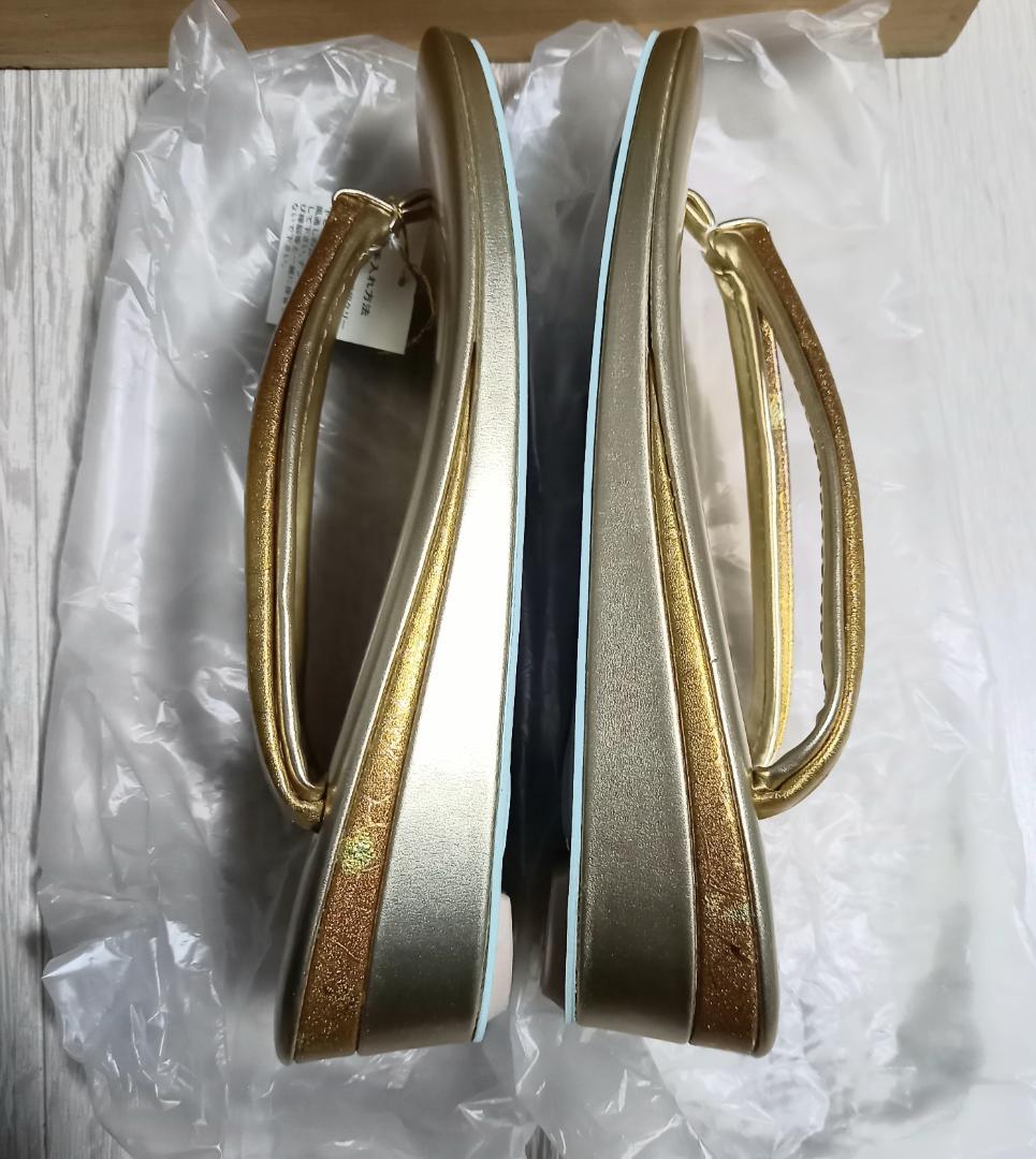 新品☆和装　バッグ&草履　セット　L　24-25cm　本皮