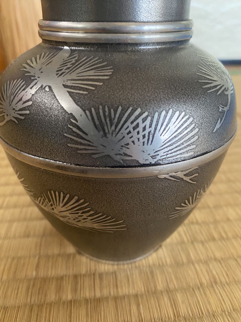 錫製　茶壺　錫半　上錫