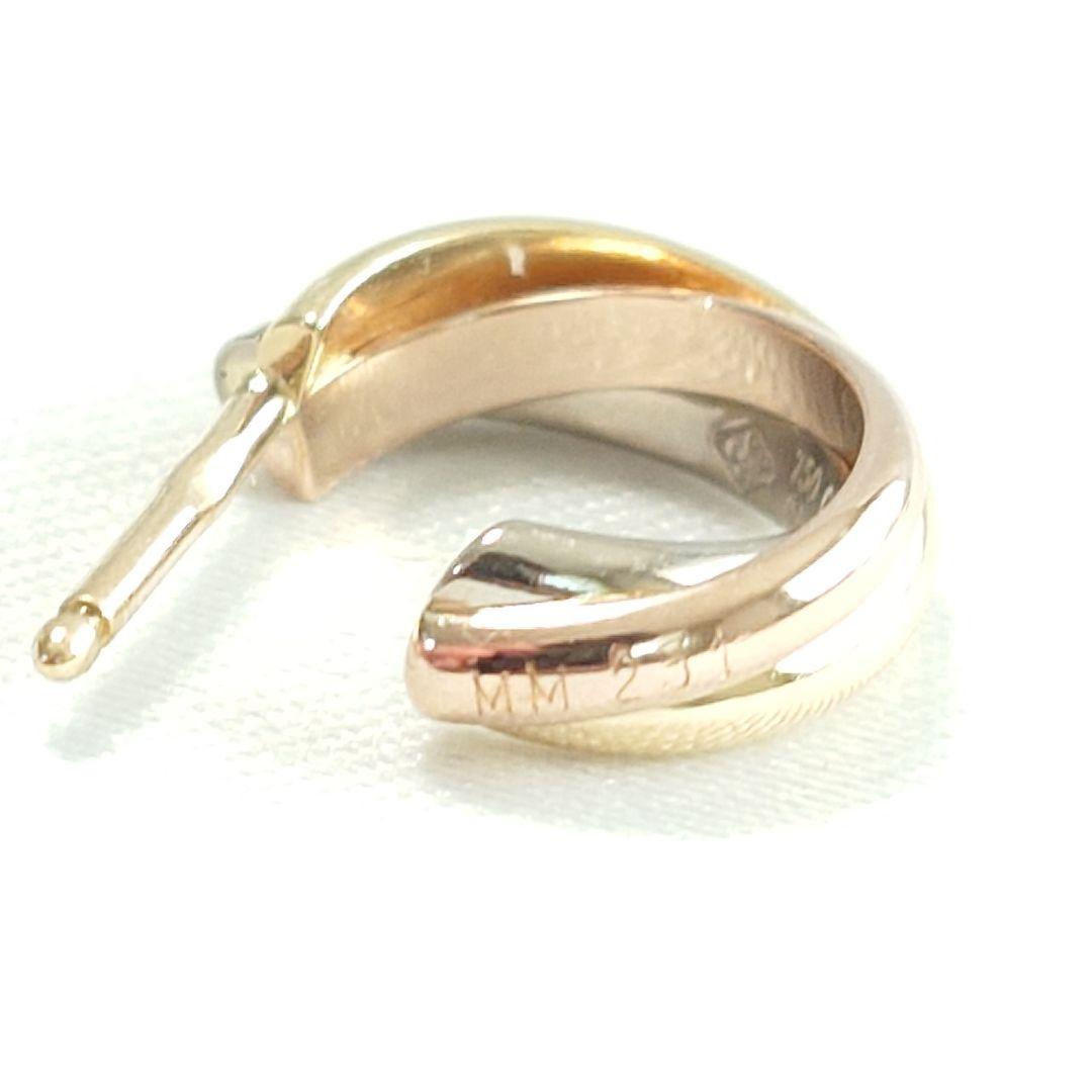 【磨き済】カルティエ トリニティ フープ ピアス 片耳用 6722