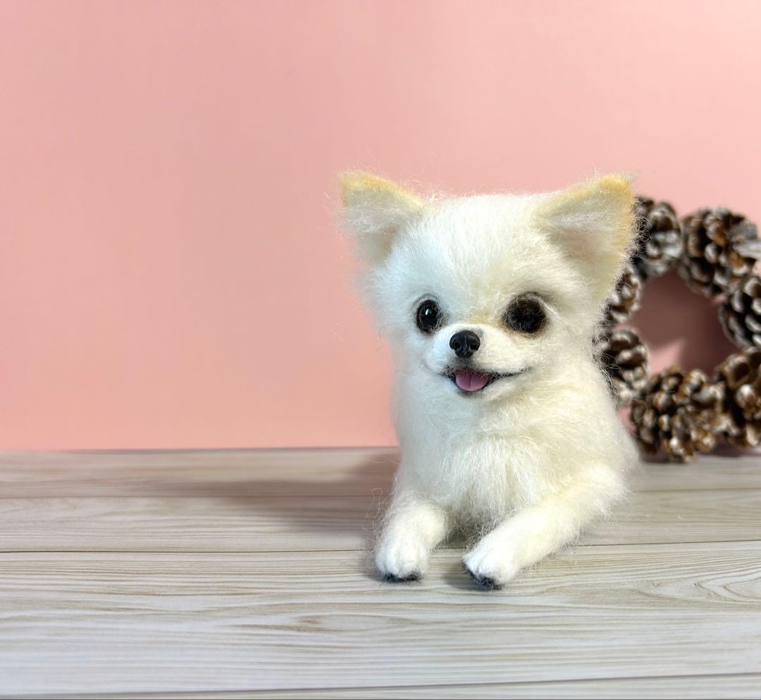 同封専用　羊毛フェルト　にこにこチワワちゃん