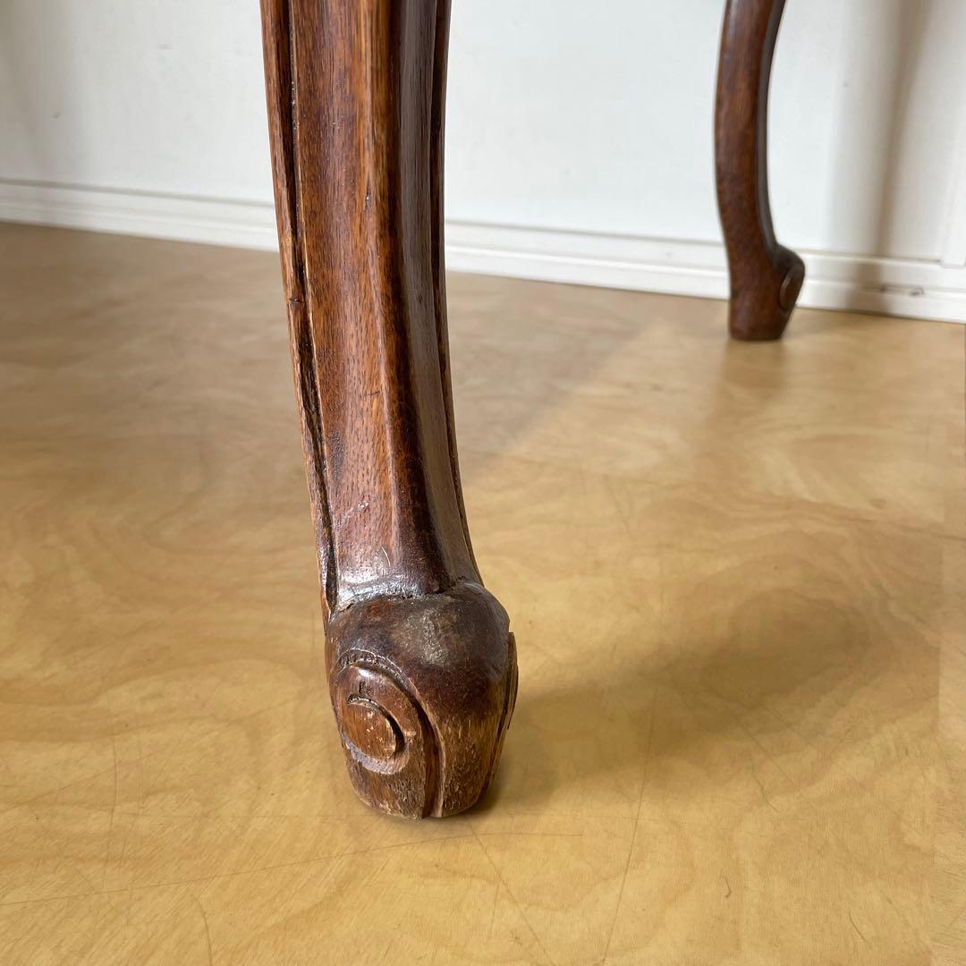 ルーマニア製 オーク材 猫脚 デスク 机 作業台 引き出し アンティーク