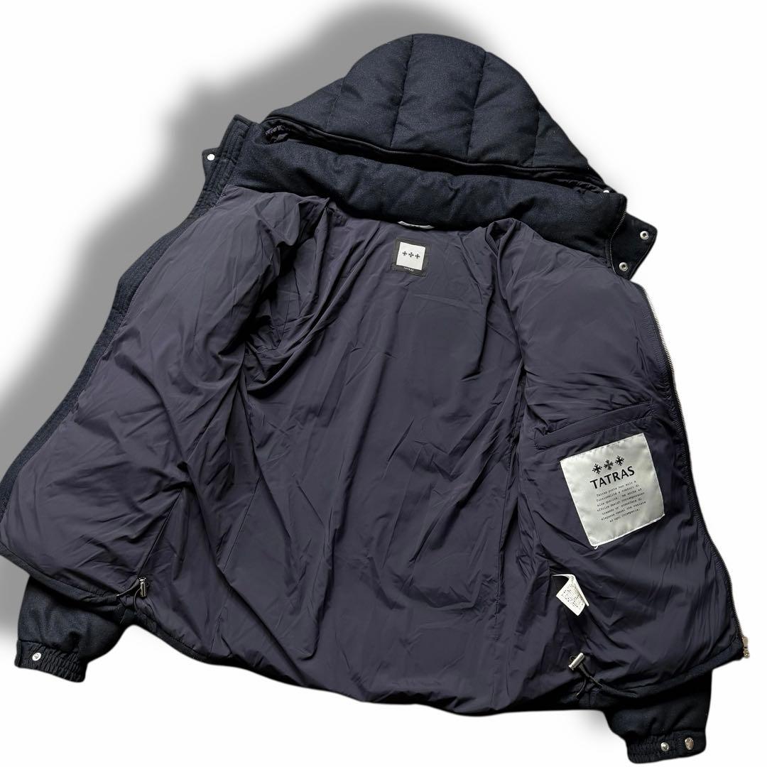美品 TATRAS ダウン アウター ERCOLE カシミヤ ウール 肉厚 02