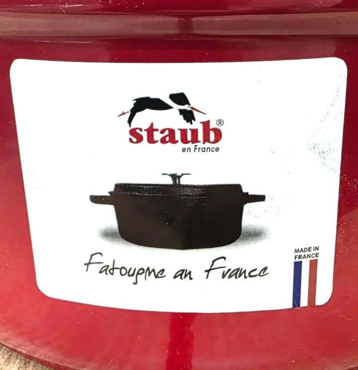 STAUB ココットラウンド鋳鉄製 両手鍋 24cm 赤