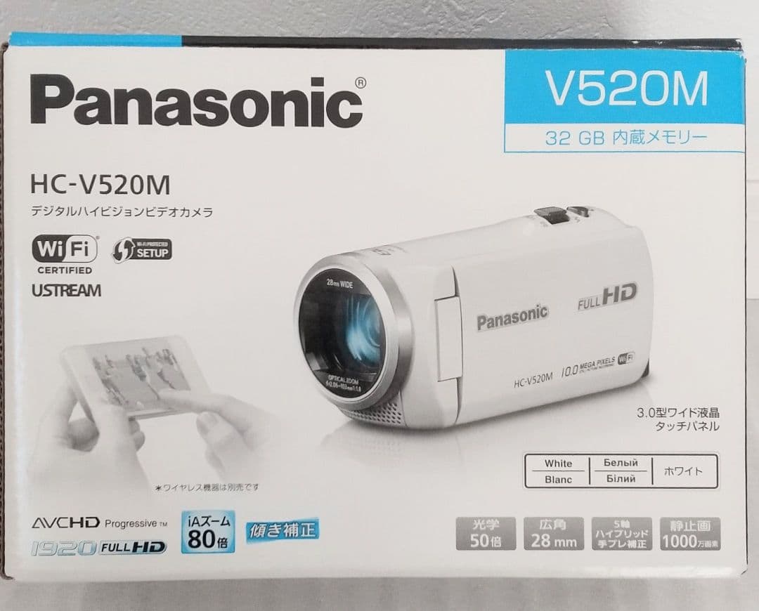 【美品・付属品完備】パナソニック ビデオカメラ HC-V520M