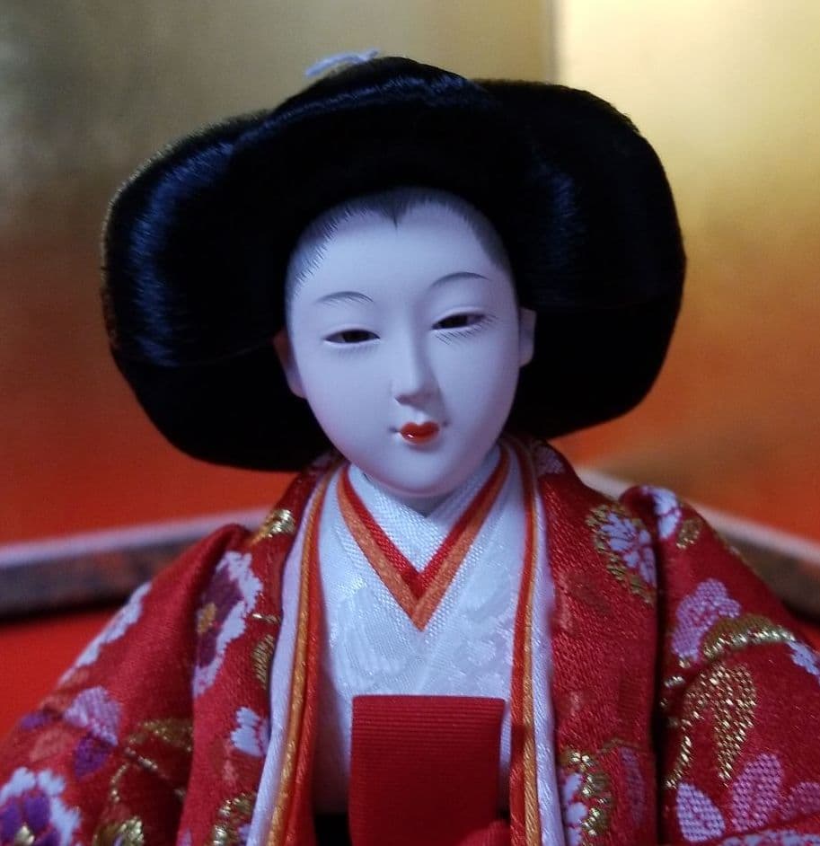 雛人形　三人官女　赤