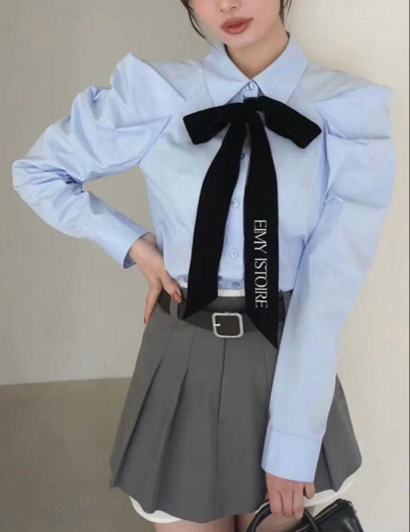 eimy istoire ベルベットリボンロゴシャツ　新品