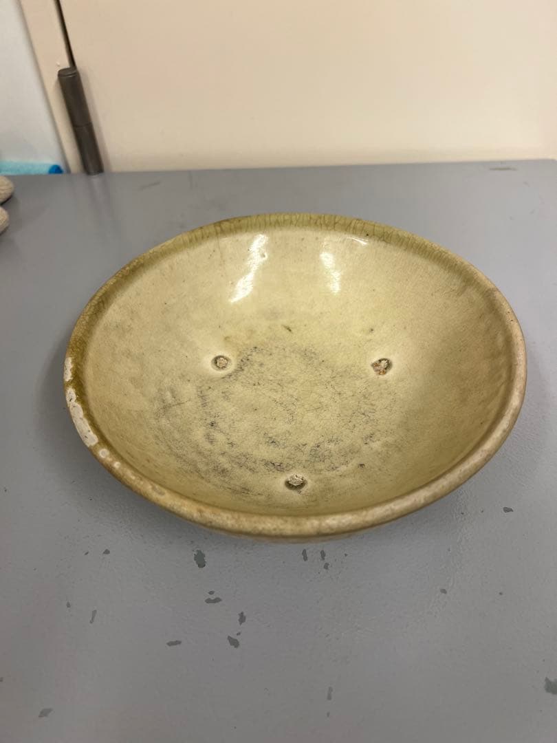 中国・隋朝~唐朝灰釉鉢　壶唐物古美術品江戸アンティーク骨董コレクション青磁