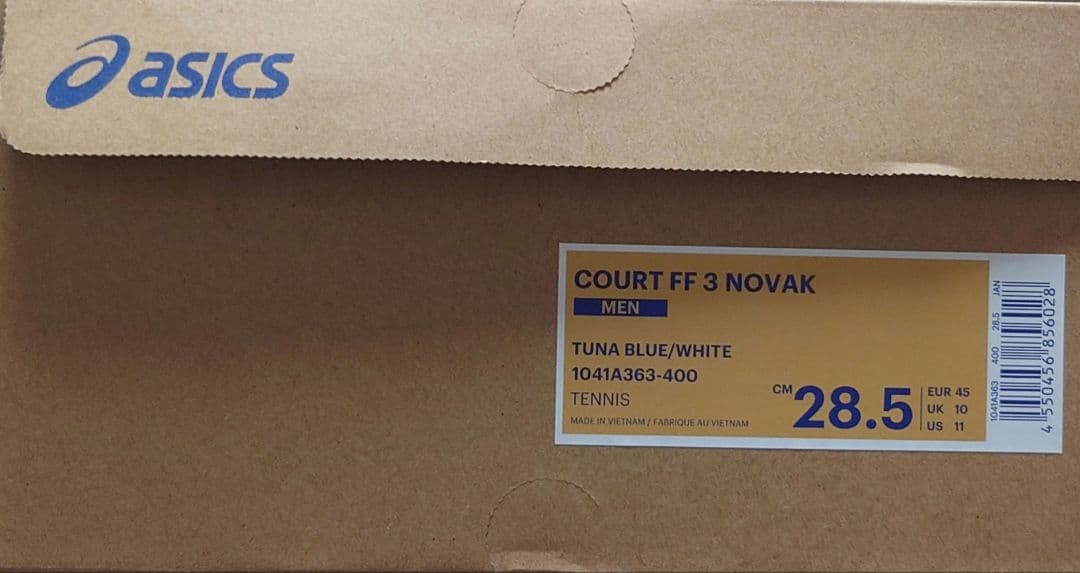 新品 ASICS COURT FF 3 NOVAK ジョコビッチ全米優勝 285