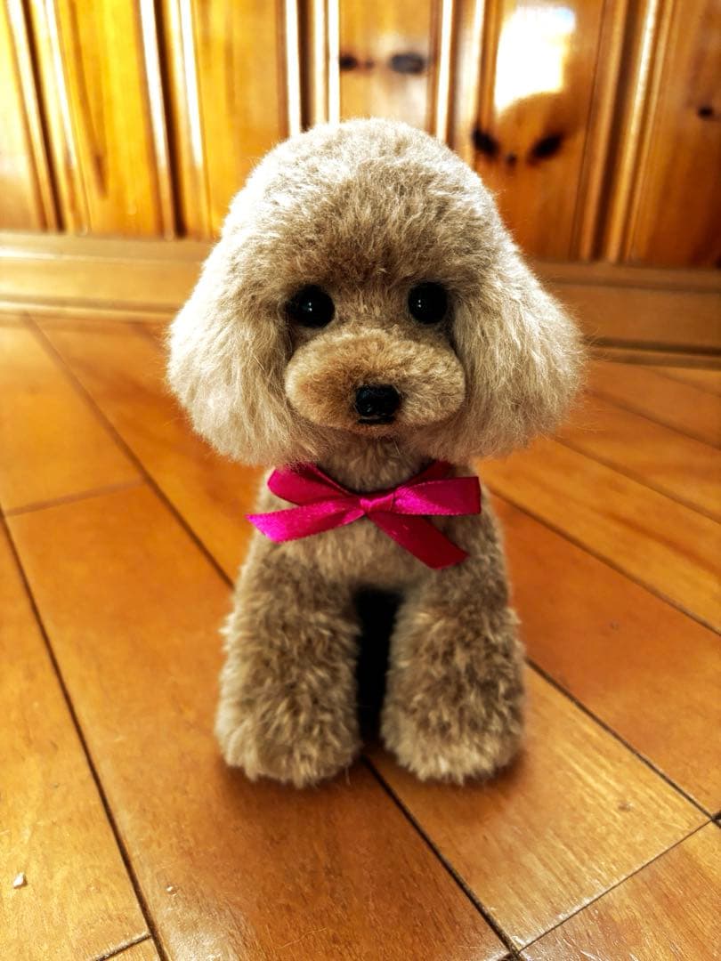 毛糸+羊毛フェルト トイプードル