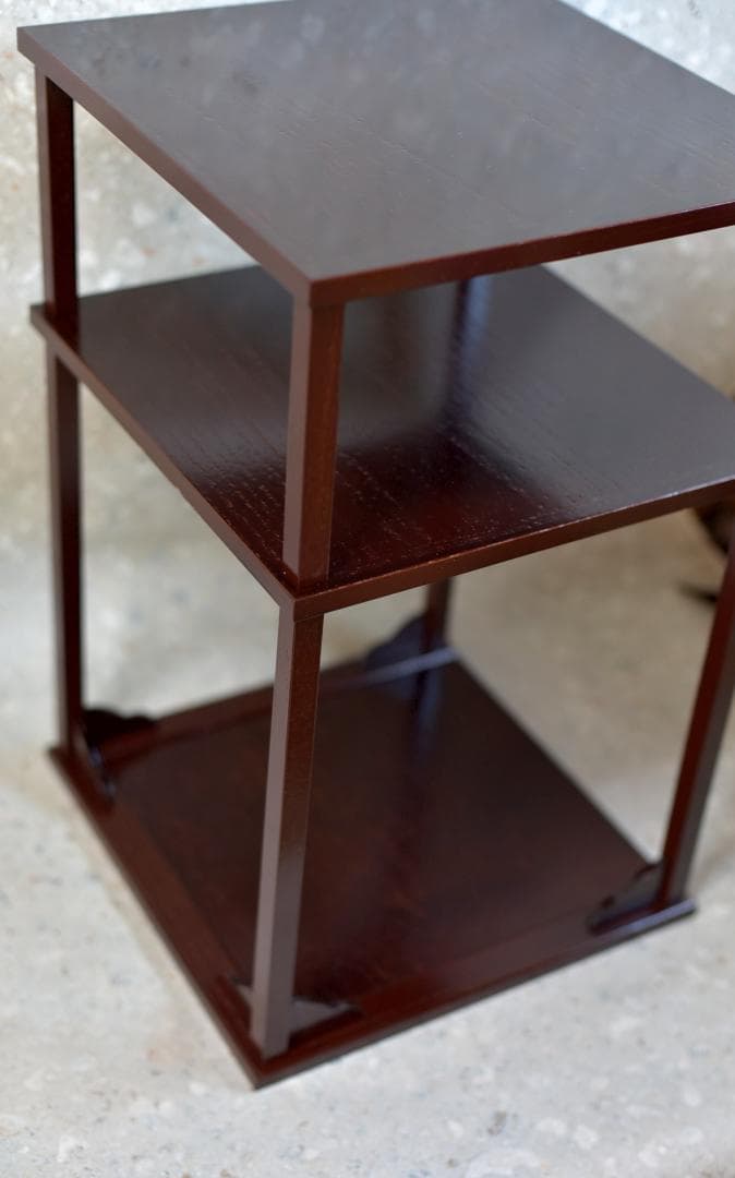 留二重棚【極上品】吸江斎好写　飾り棚　組立式　お茶道具/共箱