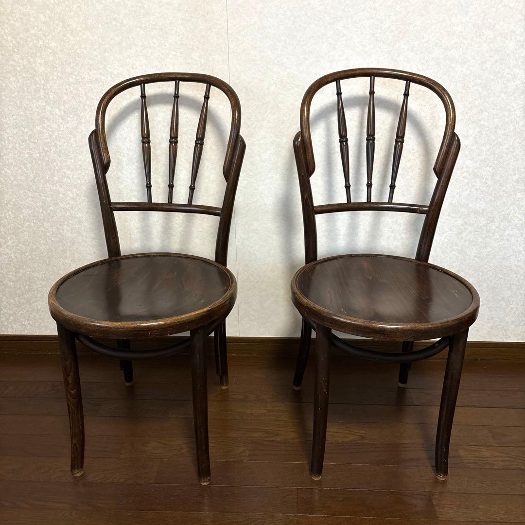 【良品】maruni ヴィンテージ ベントウッドチェア ２脚セット