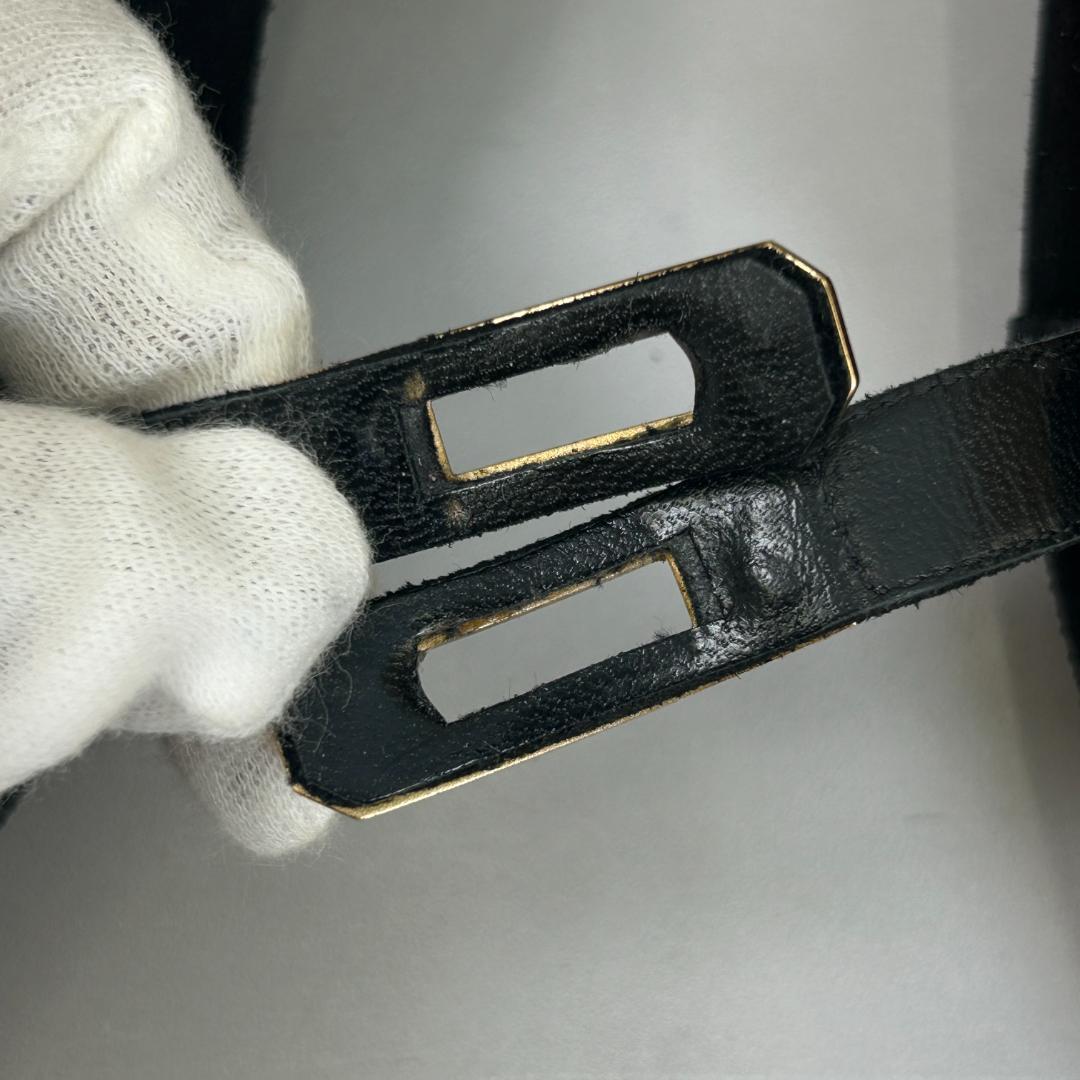 エルメス フラット シューズ パンプス ビルバオ 37.5 ケリー バックル 靴