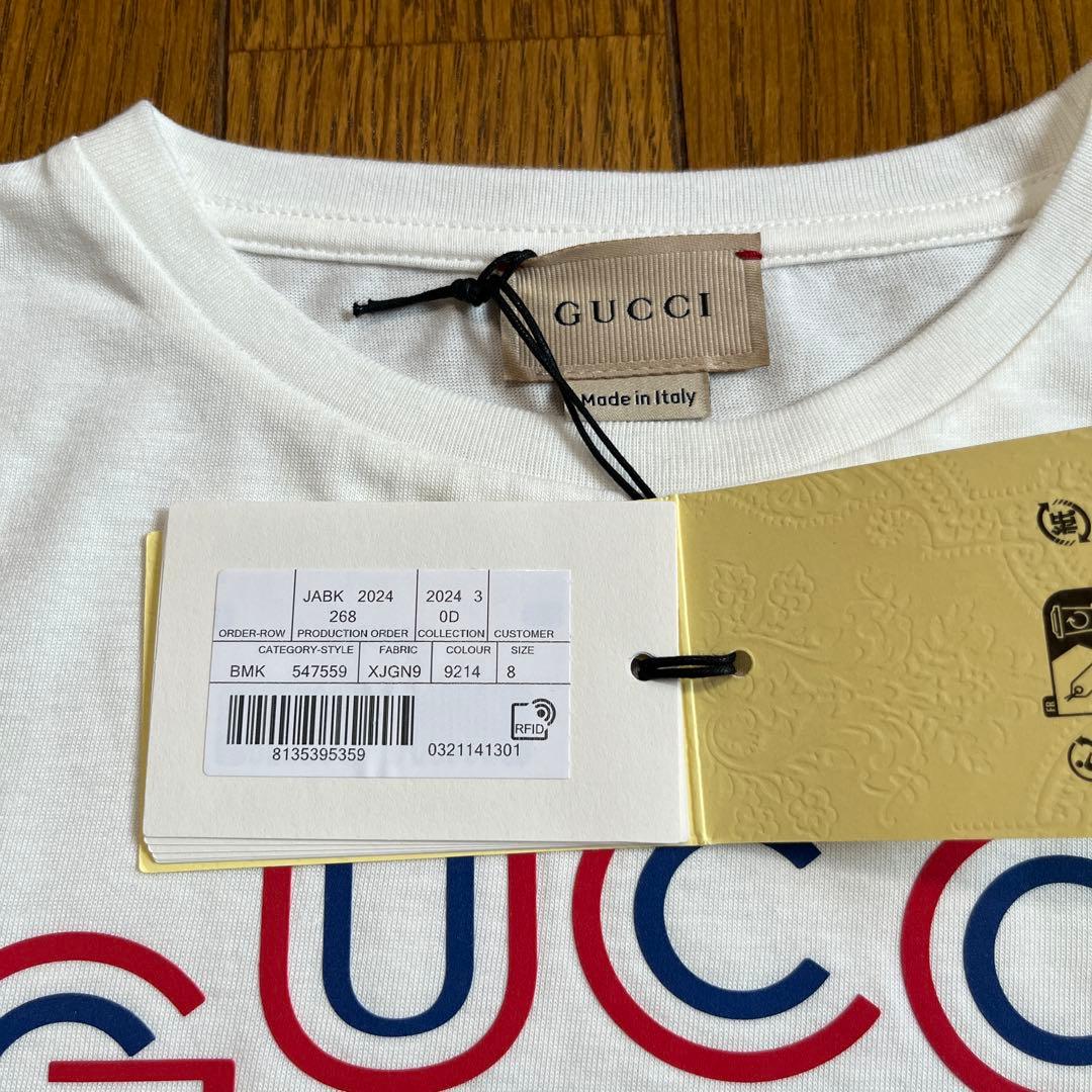 GUCCI ロゴプリント Tシャツ　サイズ8
