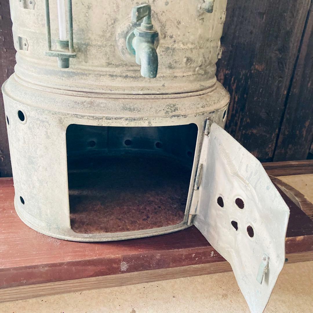 昭和レトロ　タオル蒸し器　理容器具　散髪屋　ブリキ　ジャンク