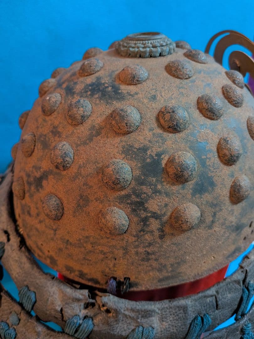 戦国時代極稀少博物館級１４６７〜１５６８年頃尾長巴御家紋前立武将厳星兜時代本歌兜