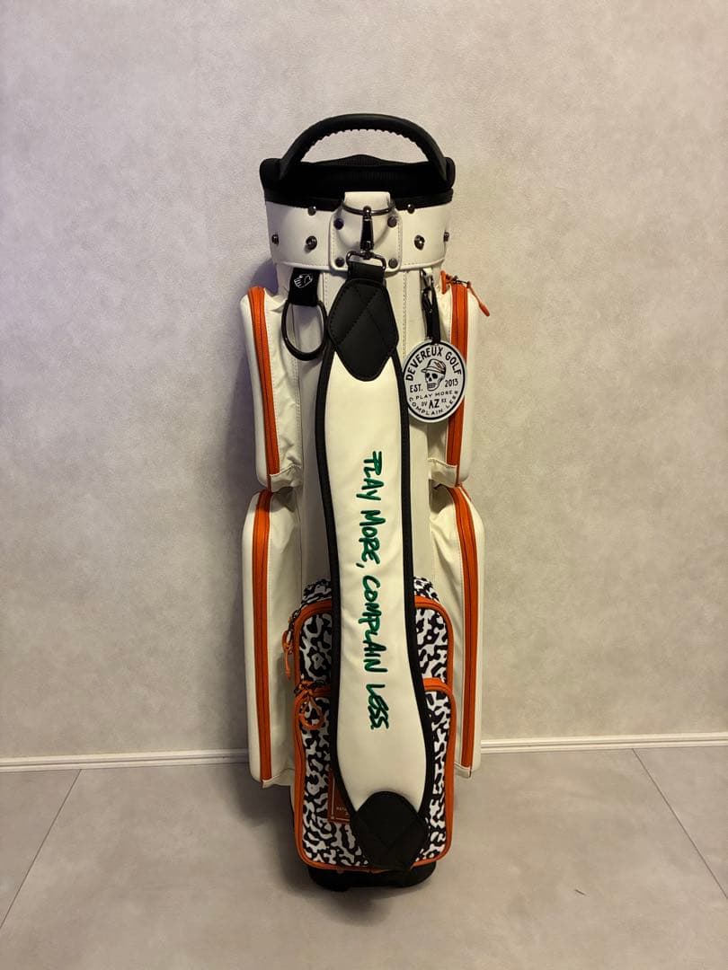 Devereux Golf キャディバッグ ホワイト/オレンジ
