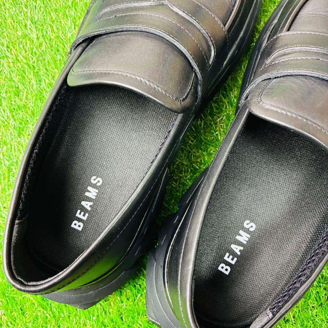 【極美品】BEAMS スニーカーローファー レザー 本革 厚底 43(27)