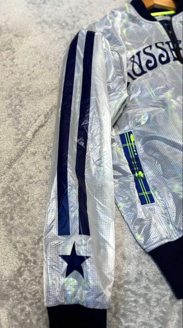 ラッセルノ ブルゾン 2重素材 表ナイロン100% シアー ブルーチェック柄 L