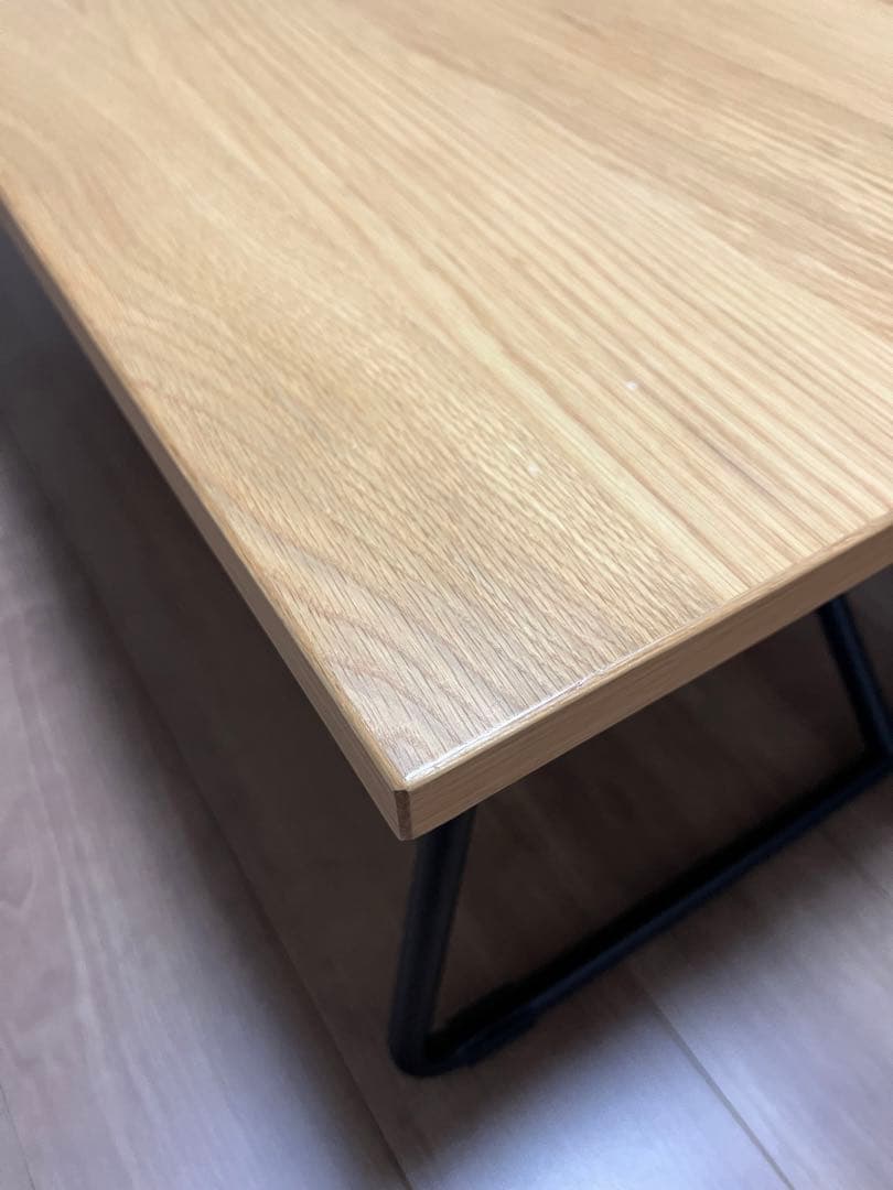 【無印良品　オーク材】木製折りたたみテーブル（ロータイプ）