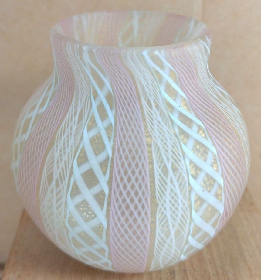 【本物保証】藤田喬平 手吹ヴェニス茶入 共箱 未使用完品 ガラス芸術