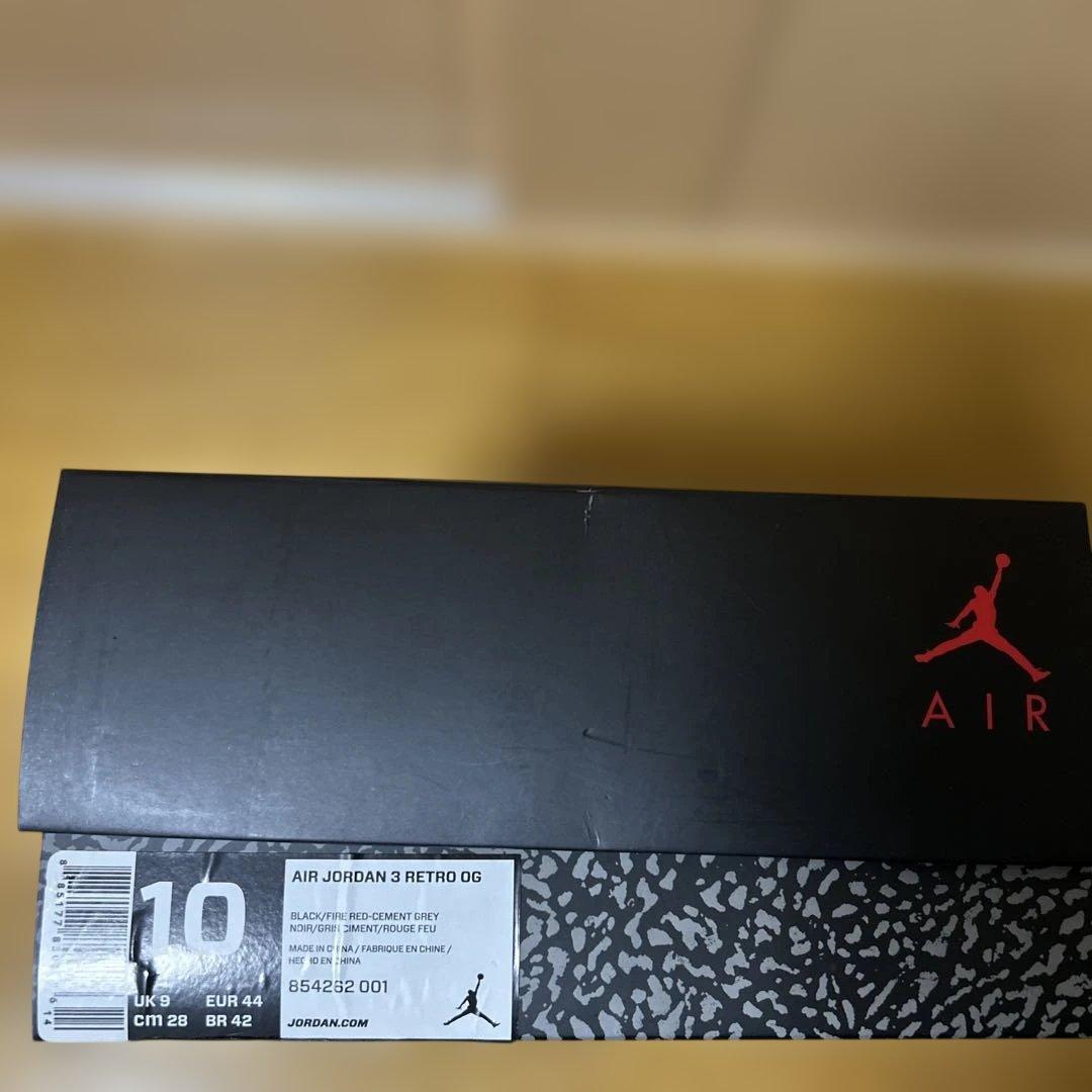 シューズ(男性用) AIR JORDAN3 RETRO OG BLACK CEMENT 2018