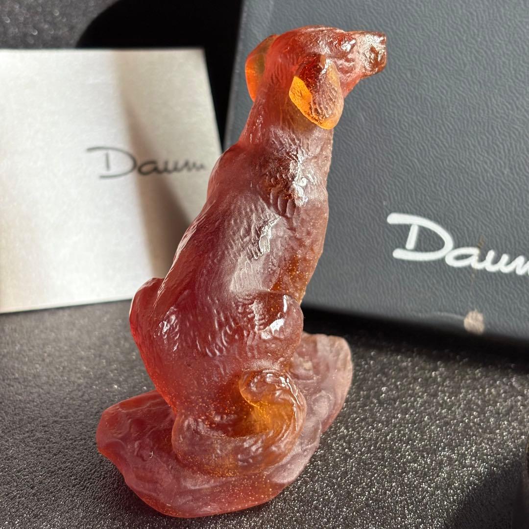 犬　置物　ドームフランス　猟犬　アンティーク　ナンシー　ガレ　daum ドーム