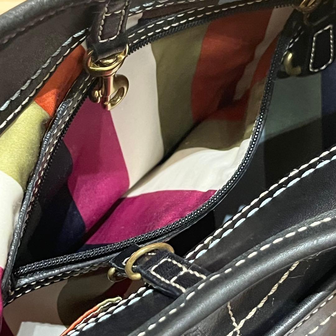 極美品　コーチ　11285 ハンドバッグ　エルゴ　レザー　ブラック　黒