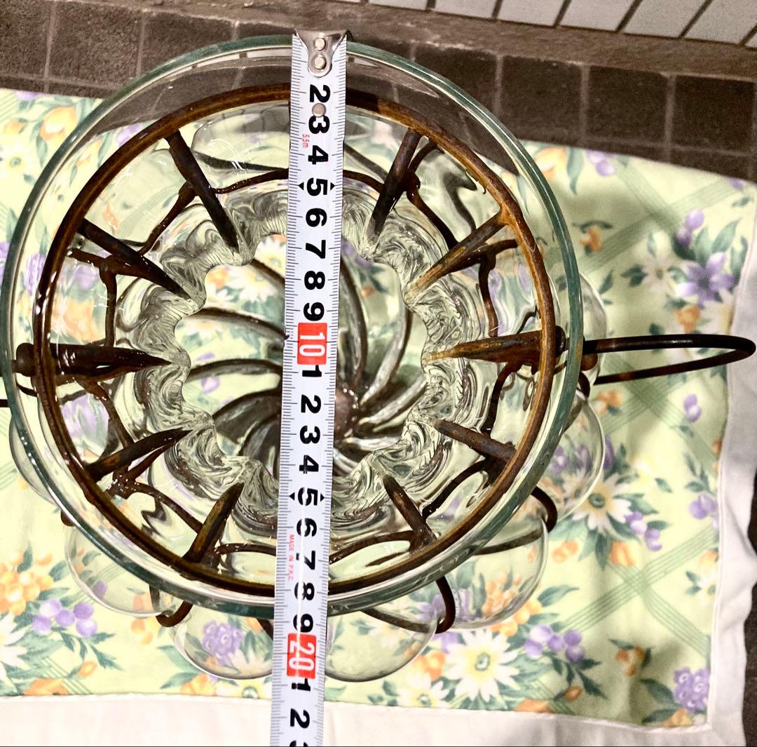 アンティーク ガラス製 アンフォラ 花瓶 フラワーベース 67cm イタリア製