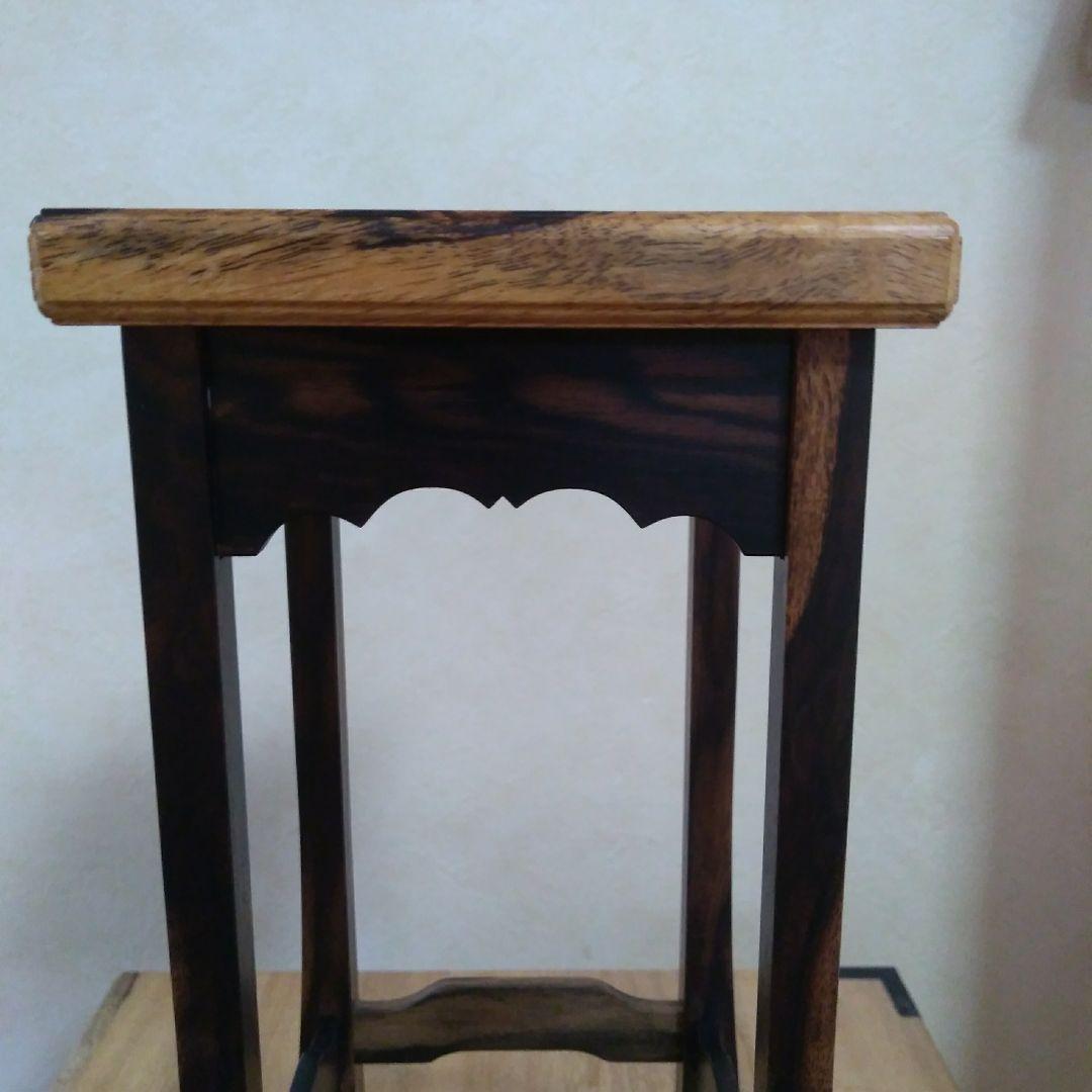 銘木黒柿　特上孔雀杢　将棋駒台