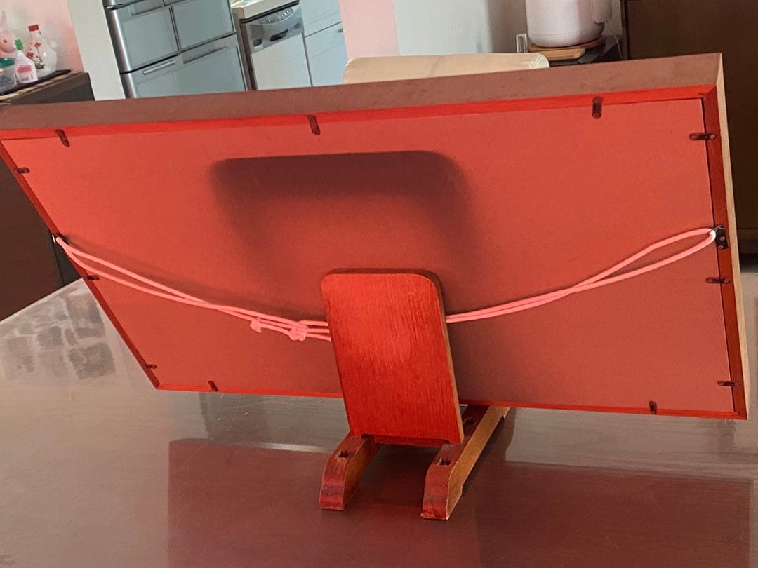 ■福島武山■赤絵九谷焼陶板・陶版画■額装■