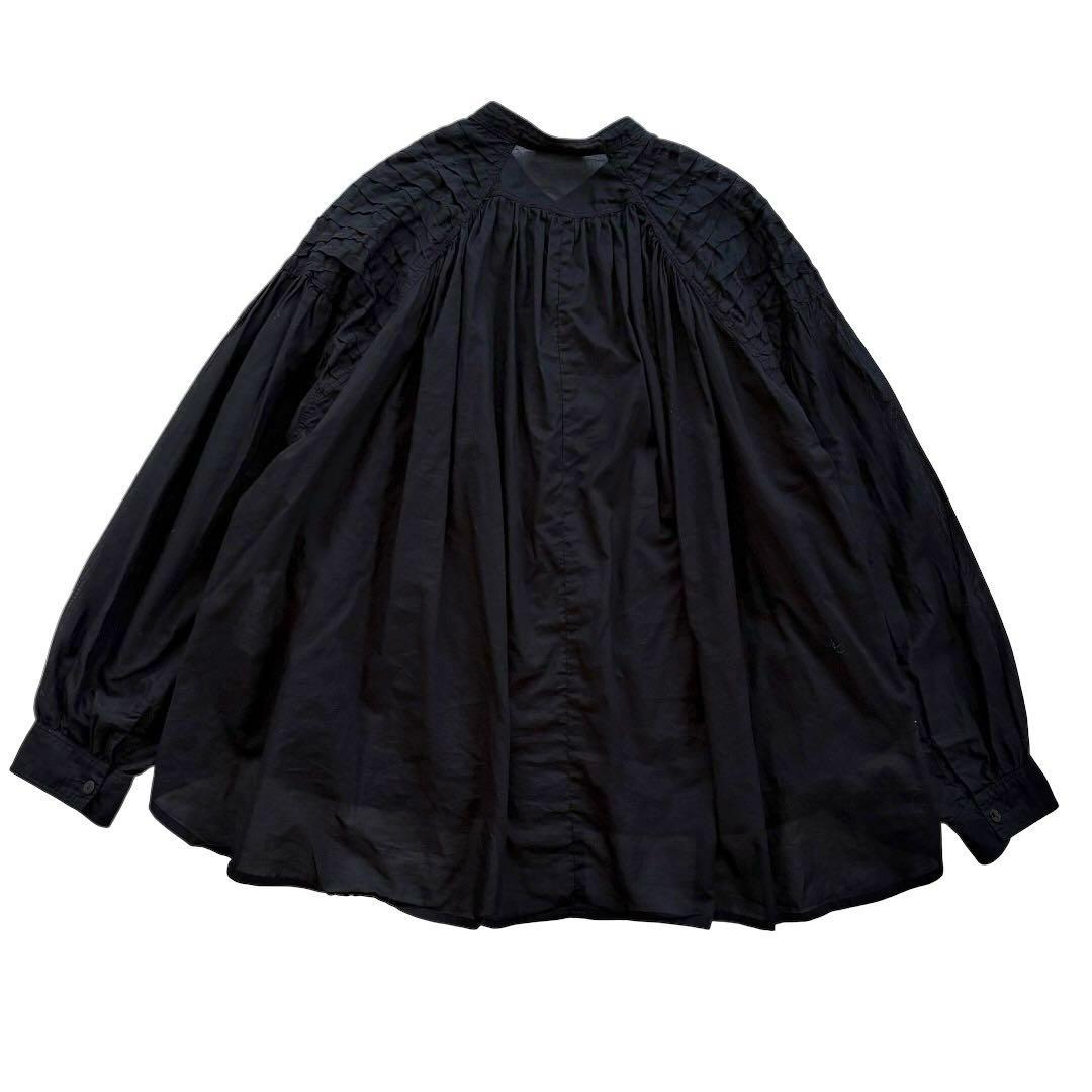 【極美品】YACCOMARICARD ヤッコマリカルド ピンタック ブラウス 黒