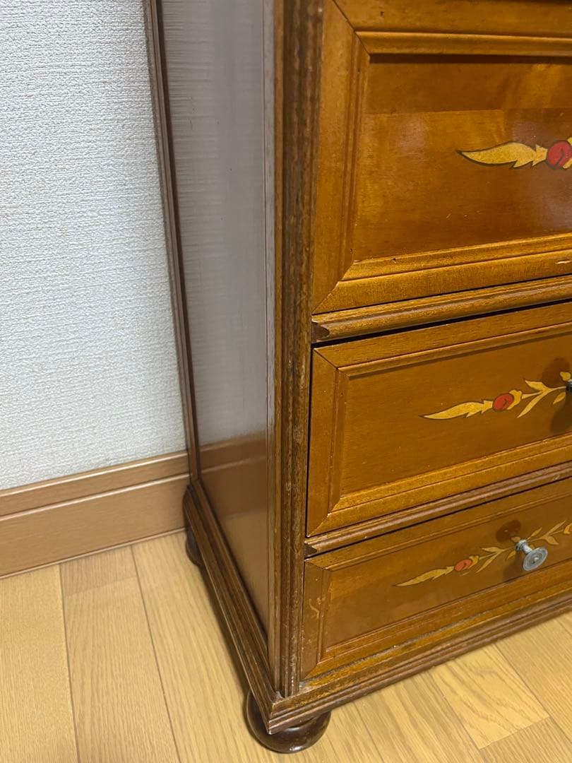 イタリア製 7段チェスト chest 象嵌 タンス アンティーク