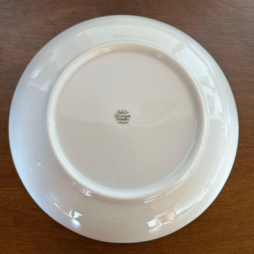 リチャードジノリ　ボンジョルノプルーンスーププレート　ベッキオホワイト　5枚