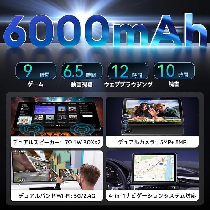 Android 15 タブレット 10.1インチ Headwolf WPad6