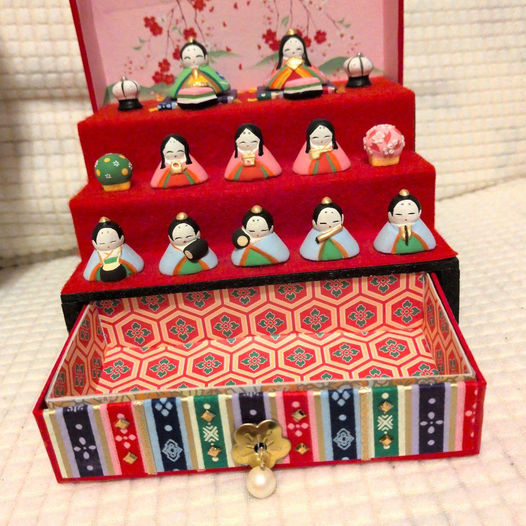 雛壇♥ミニひな壇　 雛人形セット 三段式　段飾り　お雛様　ひな祭り　お節句