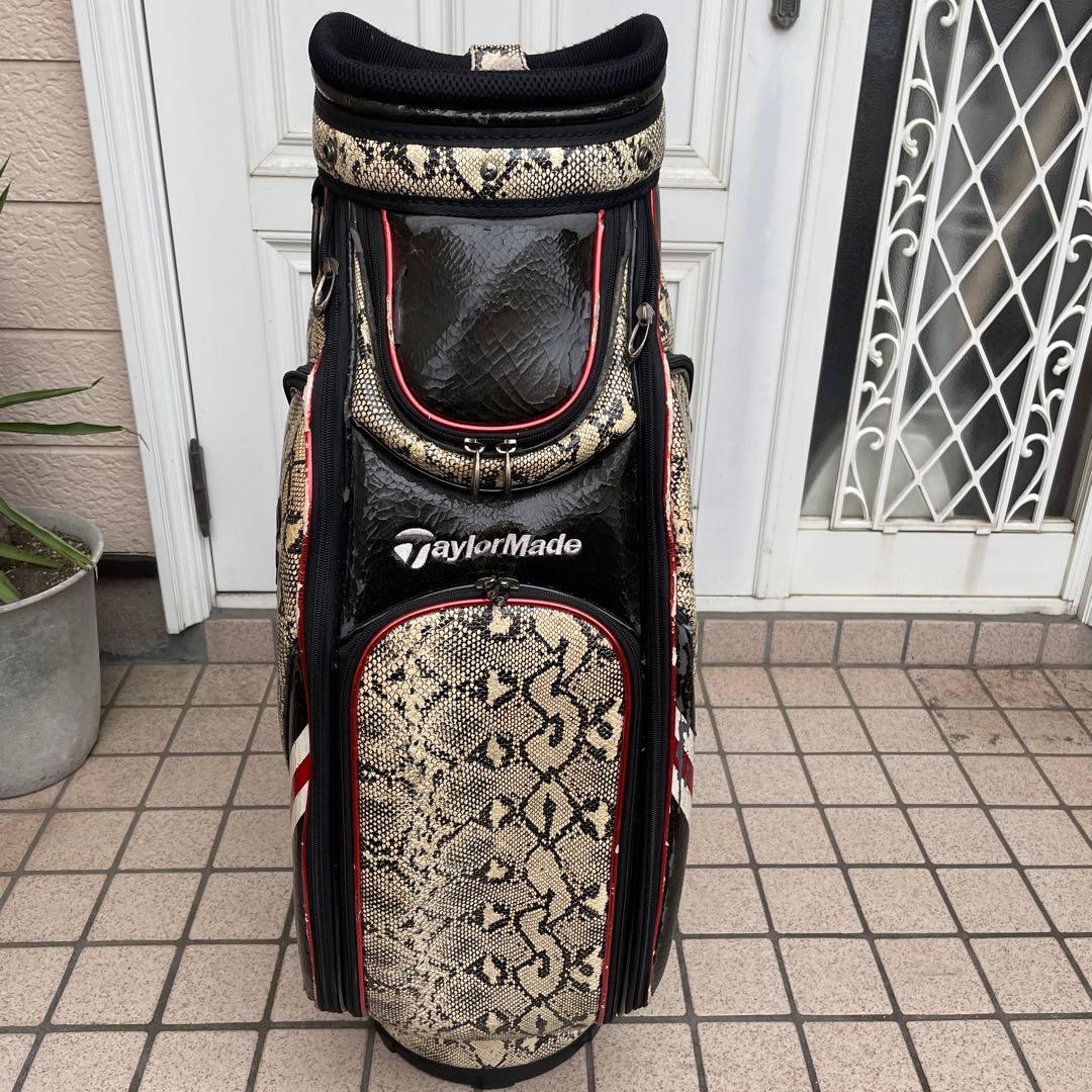 【レア柄】TaylorMadeテーラーメイド キャディバッグ フード付 蛇柄