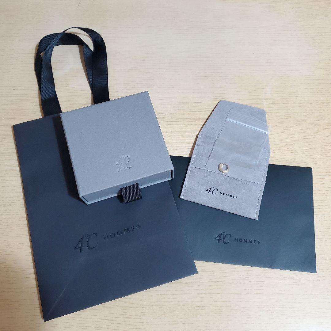 【4℃ HOMME+】片耳用ピアス(カラー：ゴールド)