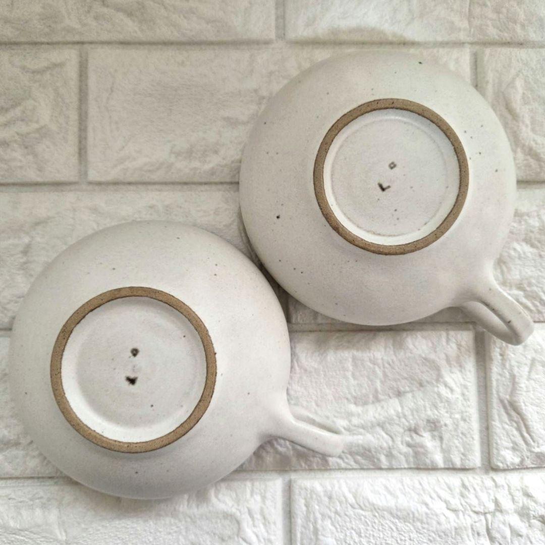 石岡信之＊平スープカップ＊2個セット＊益子焼＊