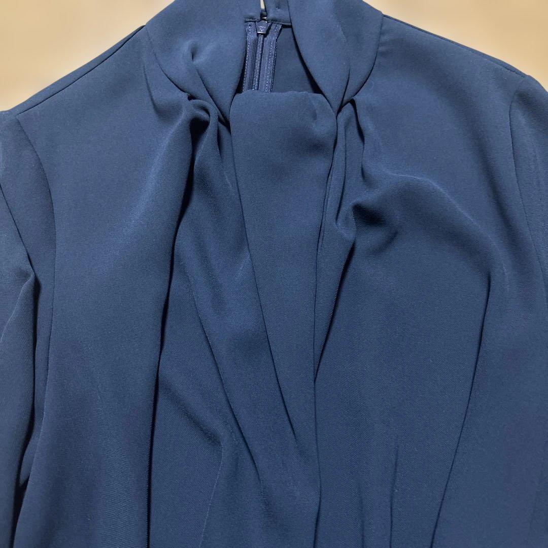 theory luxe ネイビー長袖ブラウス38