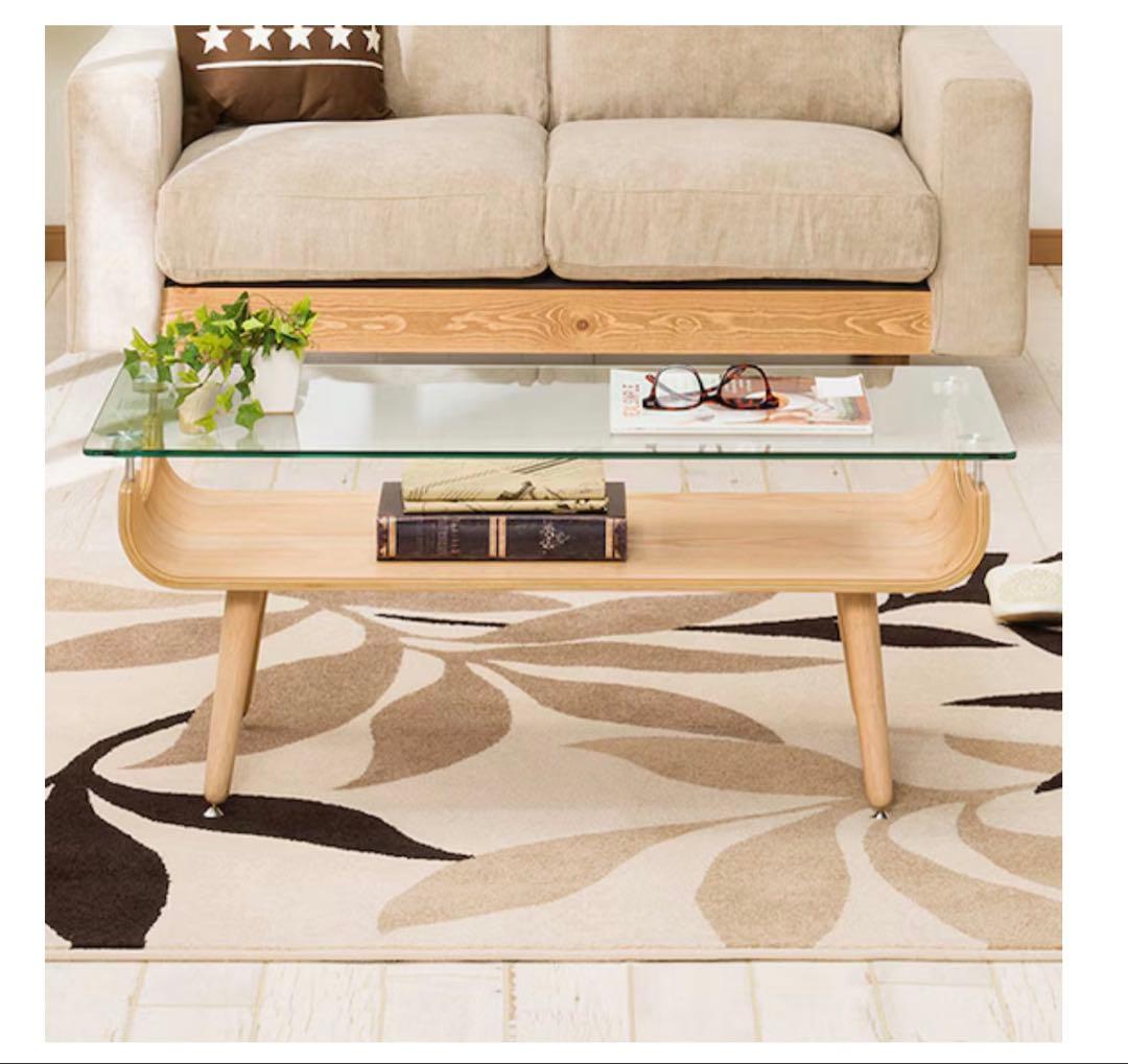 ニトリ センターテーブル ノルディック 強化ガラス ダークブラウン