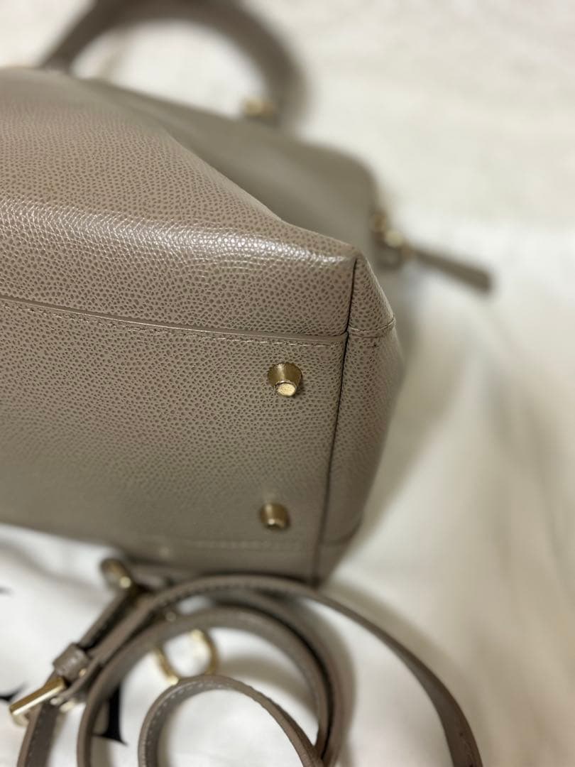 【超美品】フルラ　パイパー　グレージュ ハンドバッグ　ショルダーバッグ