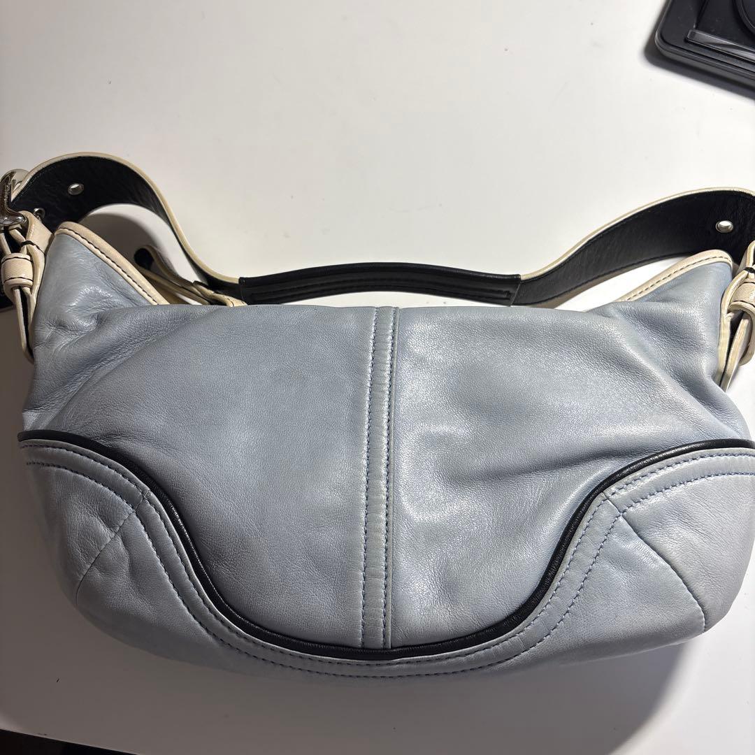 COACH ライトブルー ショルダーバッグ