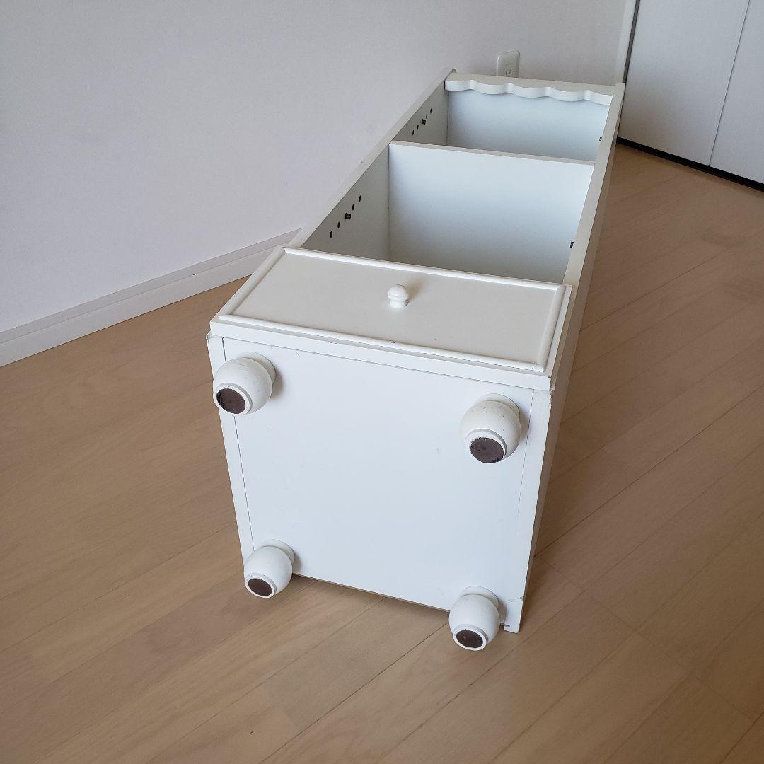 プリンセスオープンラック②/ホワイトラック/収納棚/デスク横棚