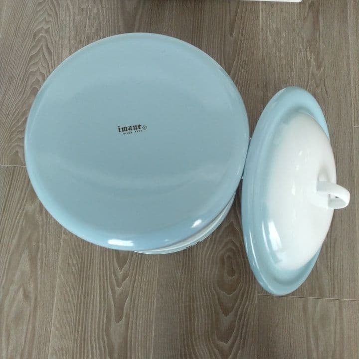 イマン プリンセスローズ ライス缶 ブルー 稀少 特大 美品